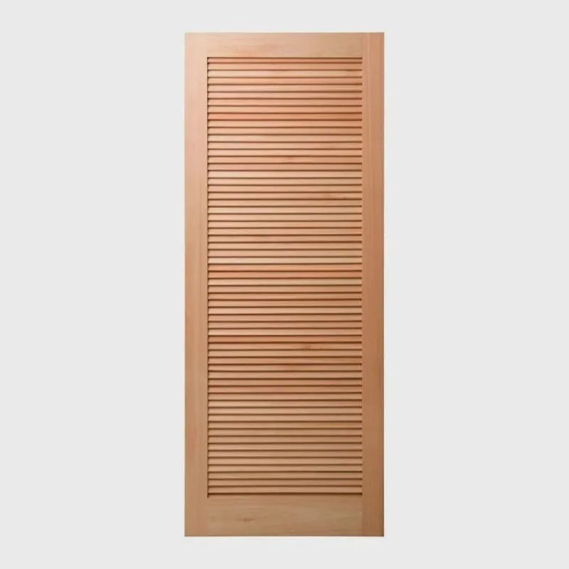 Kit com 2 Folhas de Porta Maciça 210x82cm Eucalipto Pm09 Veneziana Cruzeiro Portas
