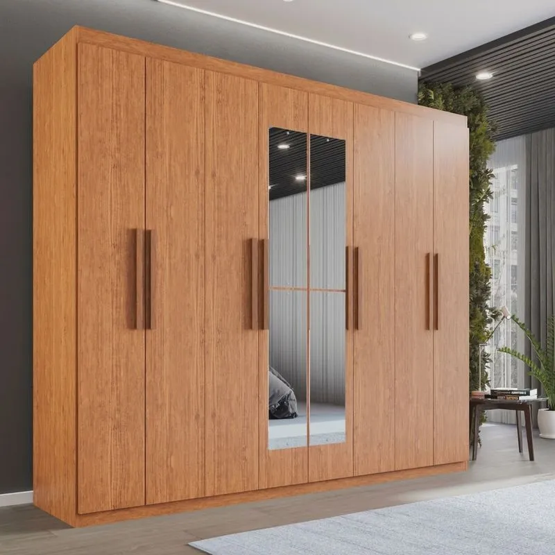Guarda-roupa Casal 8 Portas 4 Gavetas com Espelho Montreal