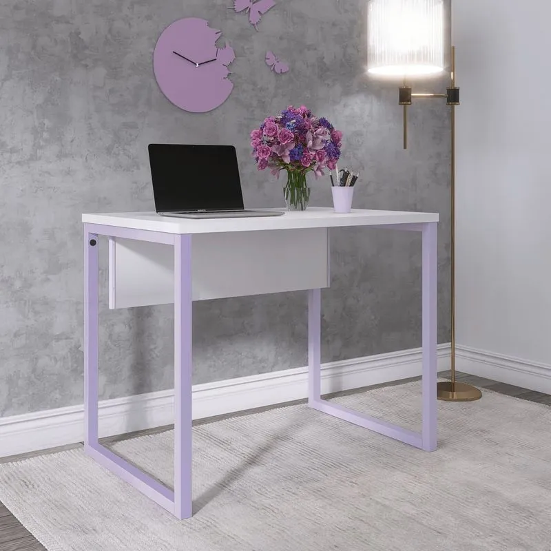 Mesa Madeira 900x600mm M90/60p25tub Branco/lilás