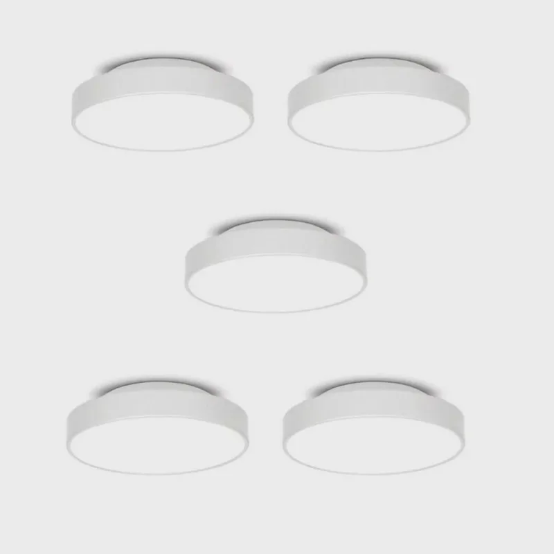Kit com 5 Plafons para 3 Lâmpadas Redondo 36cm 7652 Jd Molina Branco