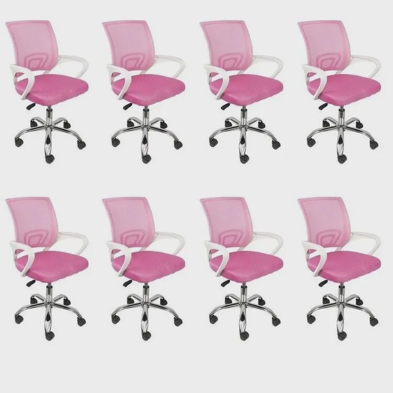 Kit 8 Cadeiras para Escritório Diretor Tela Mesh Tok 3310