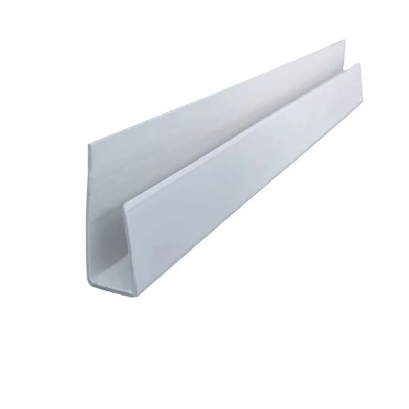 Kit 5 Caixas Com 75 M Acabamento Perfil "u" Para Forro Pvc 8mmx3cmx3,00m Bariri Branco Gelo