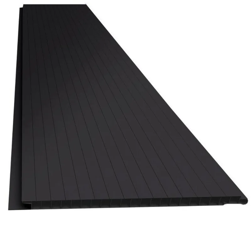 Kit 10 Caixas Com 60 M² Forro De Pvc 8mm X 20cm X 3,00m 6m² Por Caixa Preto