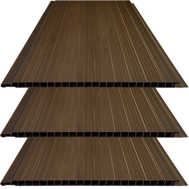 Kit 30 Caixas Com 180 M² Forro De Pvc 10mm X 20cm X 3,00m Bariri Mogno