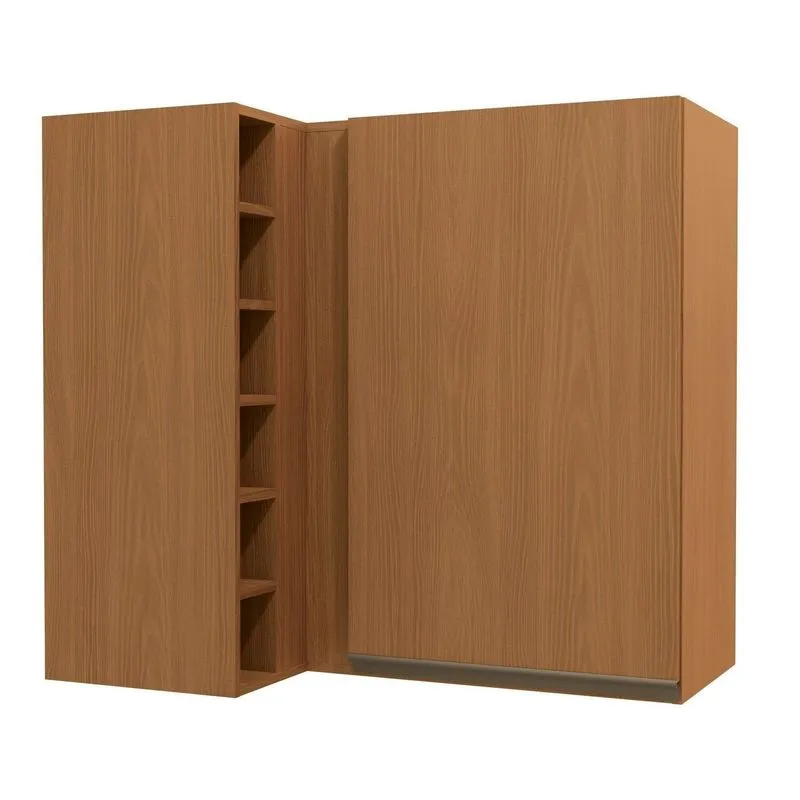 Aéreo De Canto Reto 1 Porta De Madeira 98cm De Largura Canela