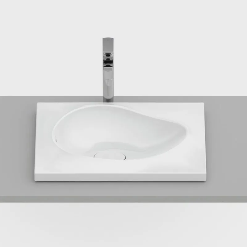 Kit 2 Cubas de Sobrepor 62x44,5cm Ruy Ohtake Roca Branco