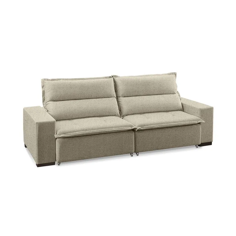 Sofá Supreme - Retrátil / Reclinável 280 Cm Veludo Marfim