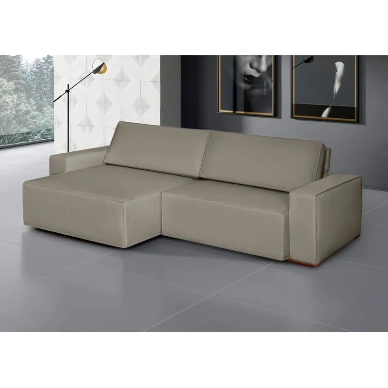 Sofá Siena - Retrátil / Reclinável 200 Cm- Veludo Castor