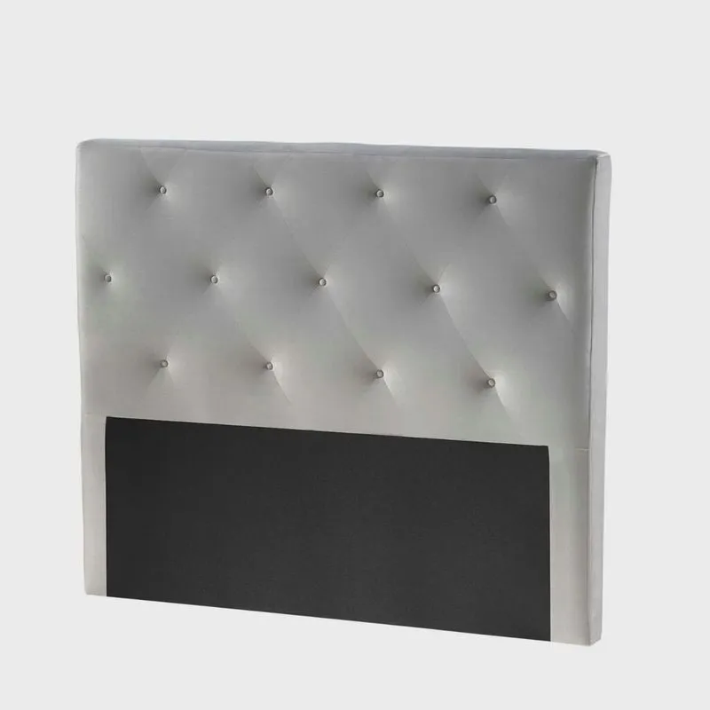 Cabeceira Full Flórida Queen Veludo Design Italiano Cinza