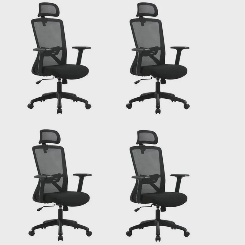 Kit com 4 Cadeiras para Escritório Presidente NR17 Office Dallas