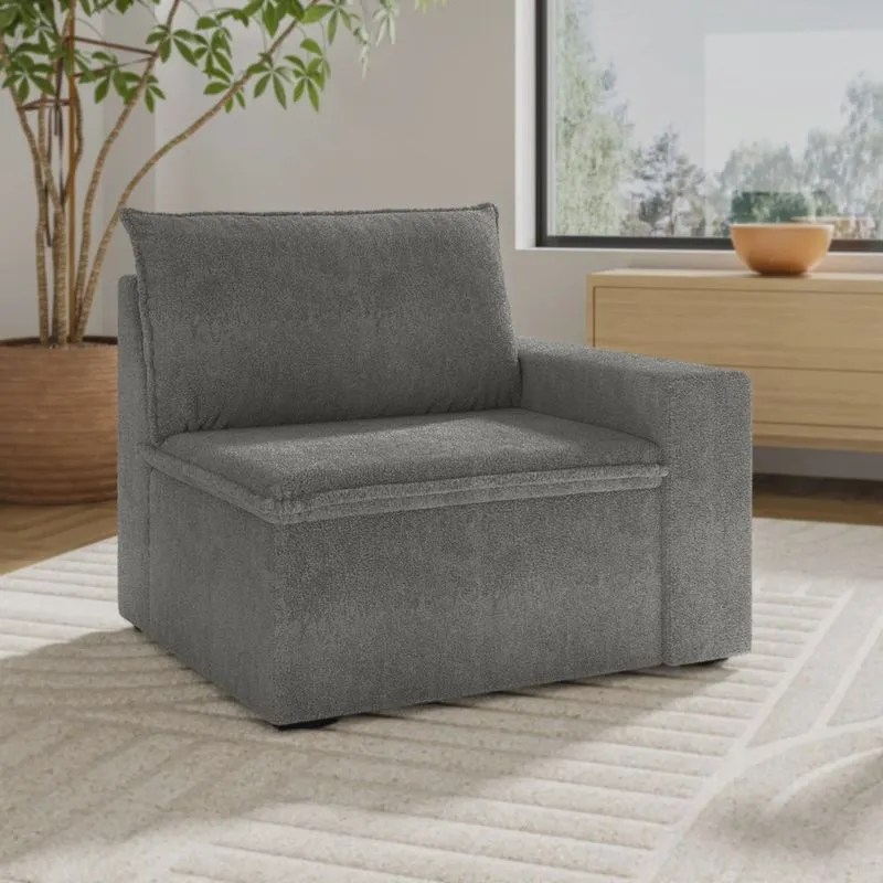 Sofá Modular com Braço Direito 105cm Zen Cabecasa Madeiramadeira