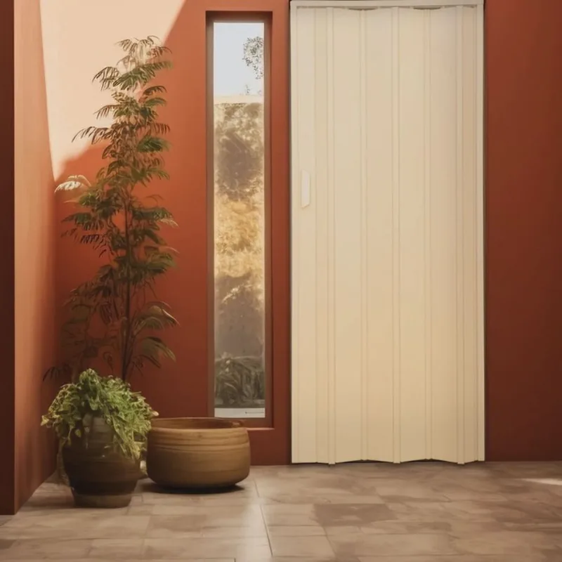 Kit com 4 Portas Sanfonada de Pvc 210x125cm Bariri Amarelo