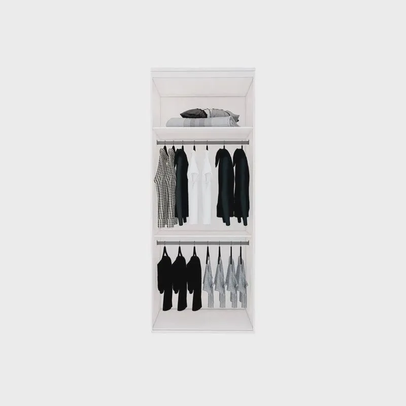 Módulo para Closet sem Porta com Cabideiro Branco