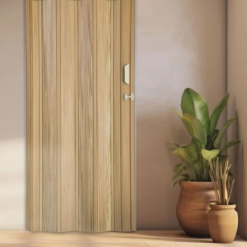 Kit com 3 Portas Sanfonada de Pvc 210x94cm Bariri Cerejeira