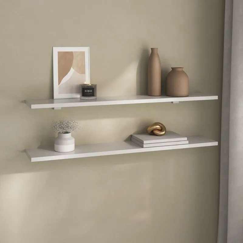 Kit de Prateleiras Elan 800x150x15 com Suporte Organização Decoração