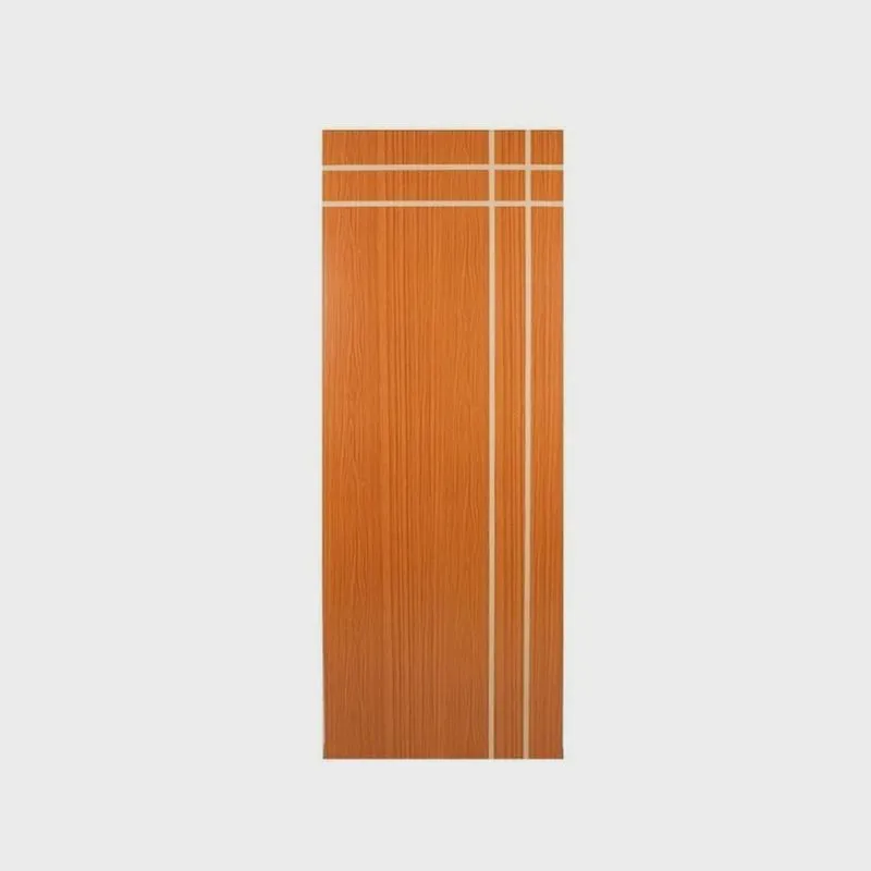 Kit com 2 Folhas de Porta Madeira Decorada 210x60cm Espessura 3,5cm Mantiqueira mgm Mogno