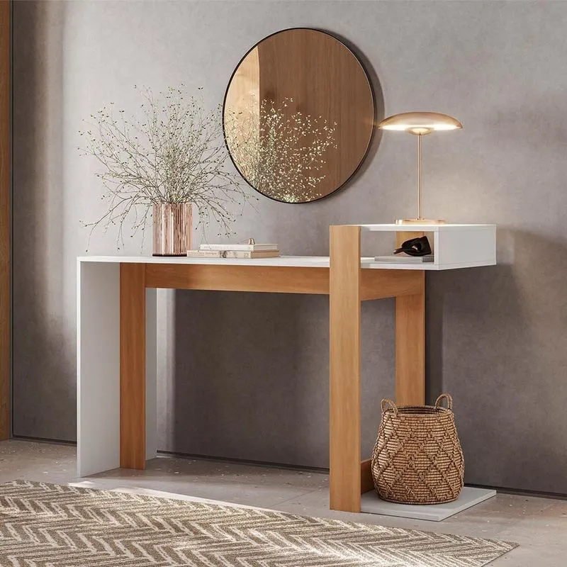 Bancada Versa Home 136cm X 480cm X 875cm Branco/freijó