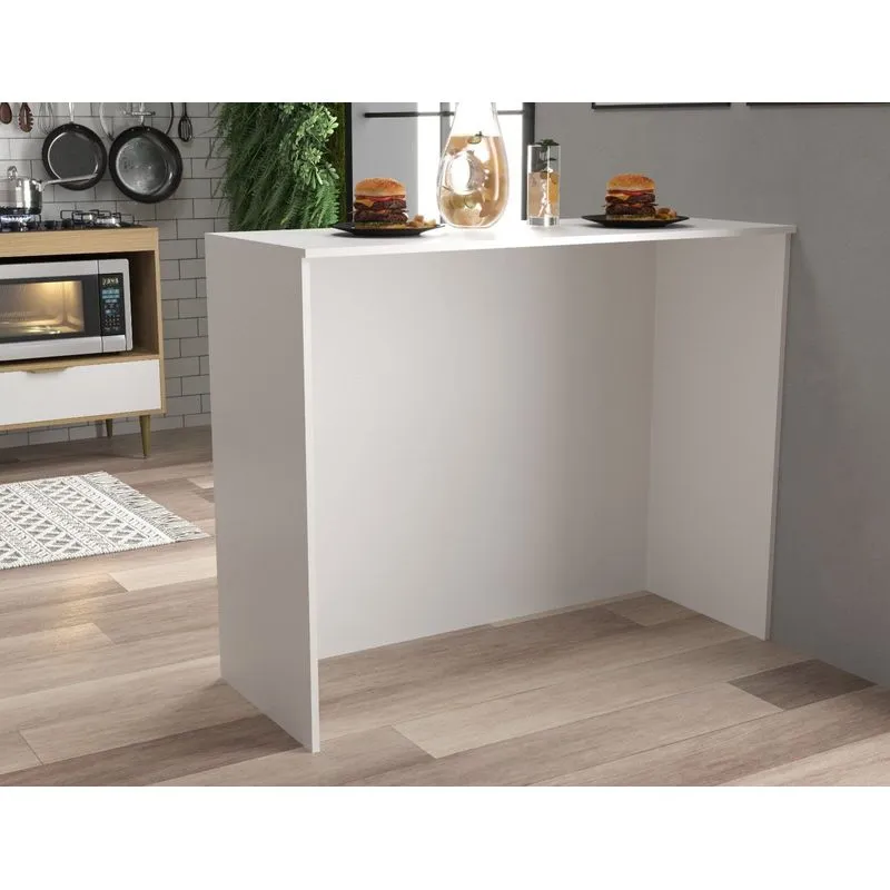 Bancada Ilha De Alimentação 115 Cm Onix Branco