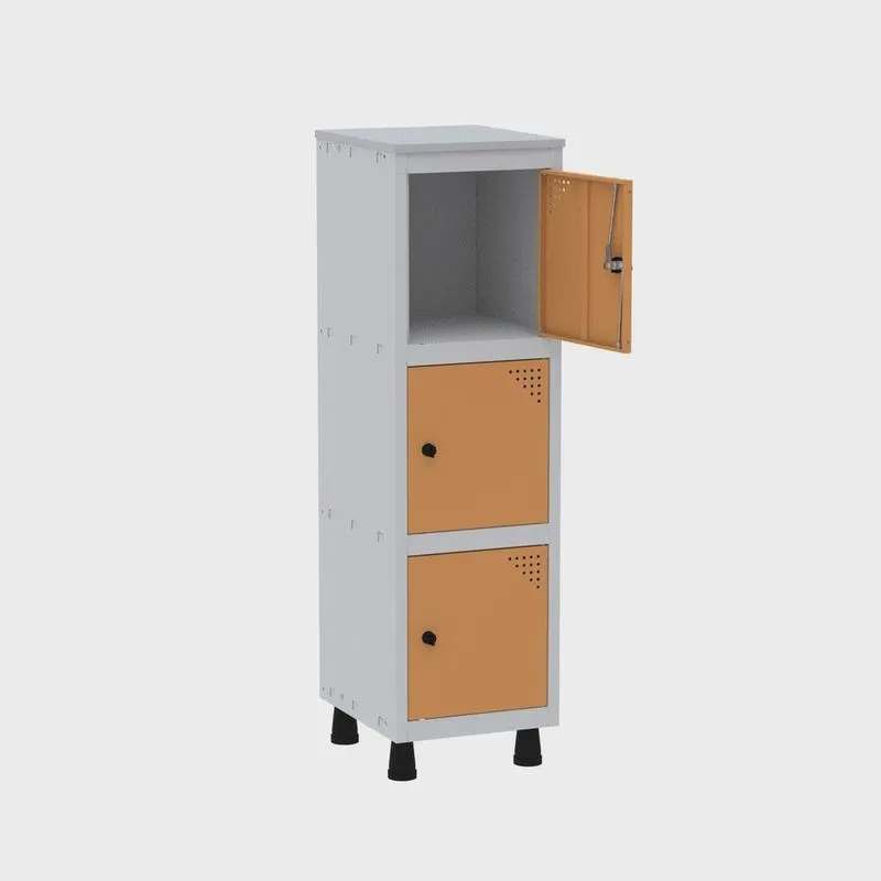 Armário Mini Roupeiro 3 Portas Aço Mgrp 501/3