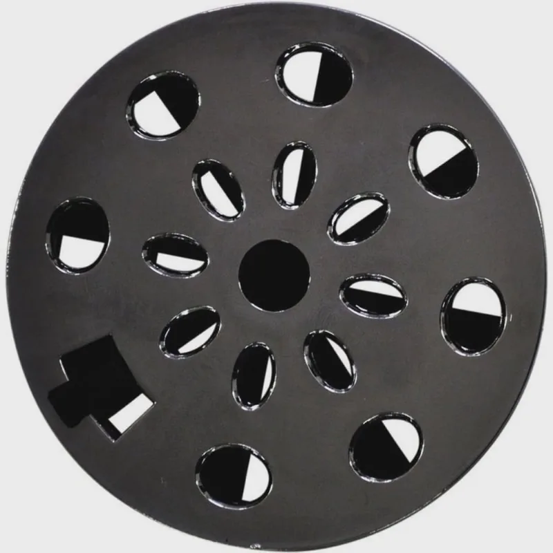 Kit com 7 Grelha Redonda com Diâmetro de 9,7cm e com Anti-Inseto em abs Modelo ii Astra Cromado