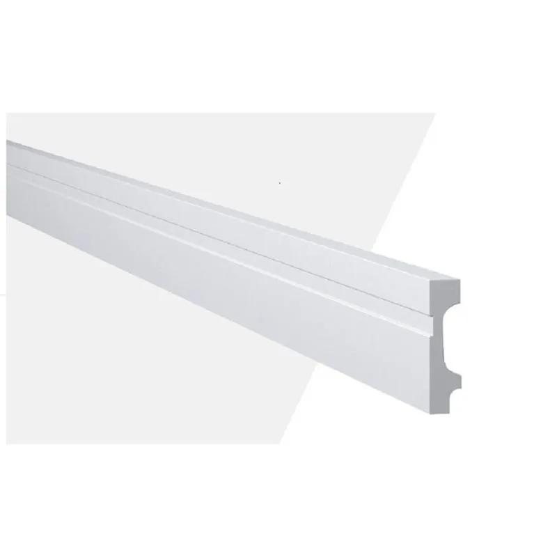 Kit Rodapé De Poliestireno 3 Barras Frisadas De 7cmx2,44m Rende 7,32mmf7 Gart Branco Nmc Pisos Branco