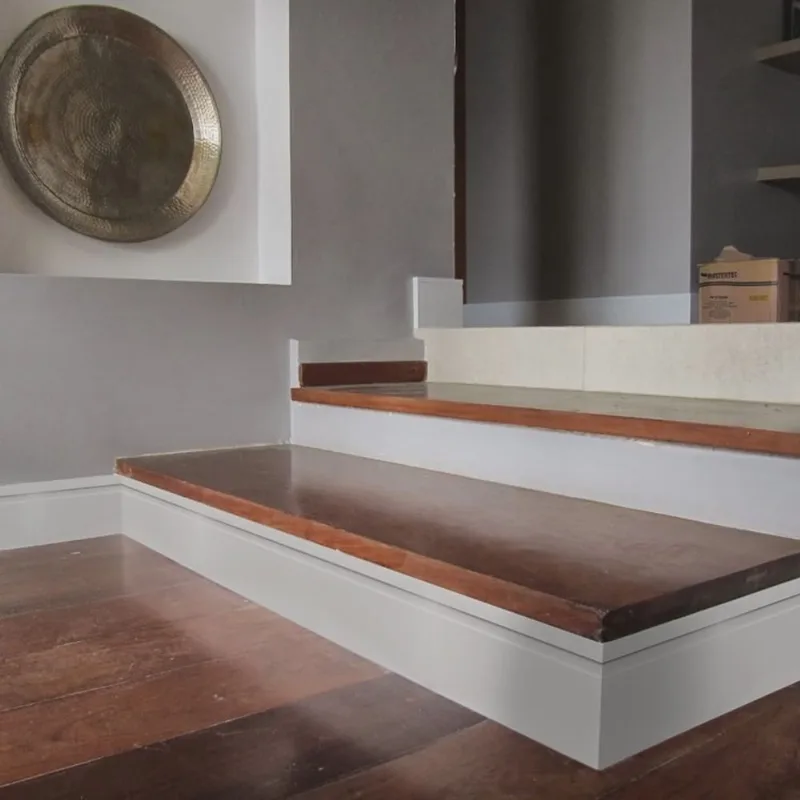 Kit com 3 Barras Rodapé Mdf 1002 Moldufama 15mmx10cm Metro Linear 7,2m Branco