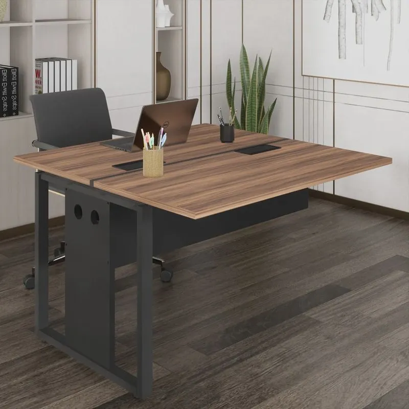 Plataforma Dupla Acoplar Pé Quadro 900x1200x730 Marrom/Preto