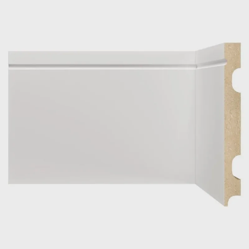 Kit com 20 Barras Rodapé Mdf 1503 Moldufama 15mmx15cm Metro Linear 48m