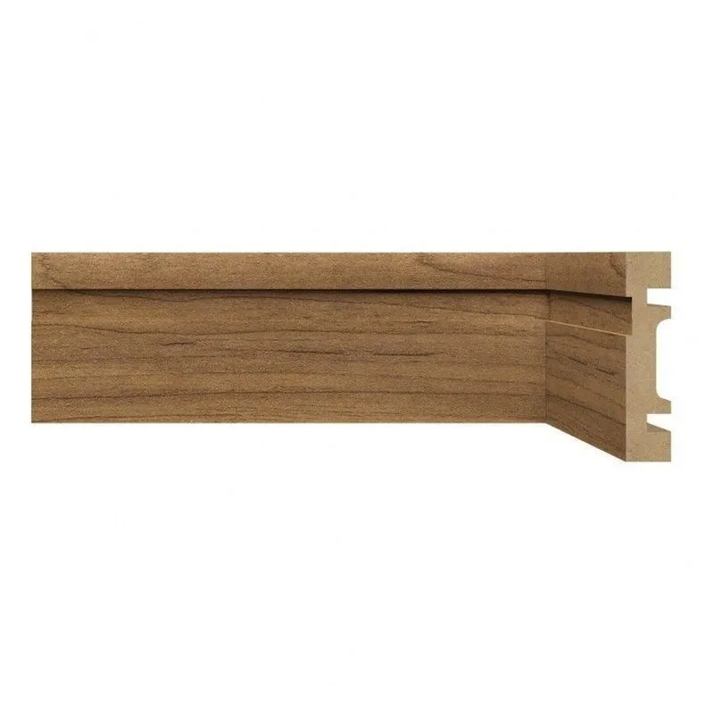 Kit Com 15 Barras Rodapé Mdf Resistente À Umidade 15mmx7cm 702 Moldufama Metro Linear 36m Imbuia