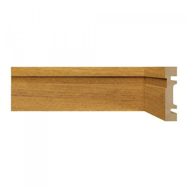 Kit Com 15 Barras Rodapé Mdf Resistente À Umidade 15mmx7cm 702 Moldufama Metro Linear 36m Turim