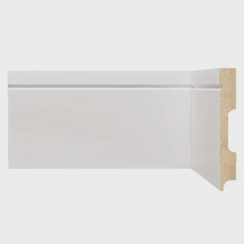 Kit com 15 Barras Rodapé de Mdf 12cm X 15mm X 2,40m com Friso Moldufama 1203 36m