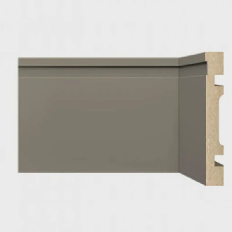 Kit com 3 Barras Rodapé de Mdf 10cm X 15mm X 2,40m com Friso Moldufama 1002 7,2m