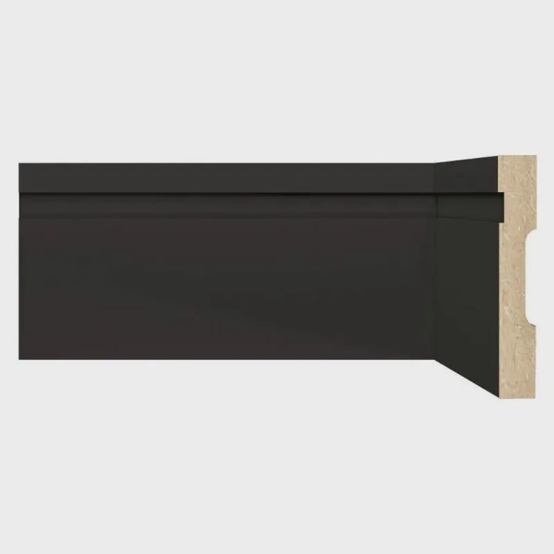 Kit com 5 Barras Rodapé de Mdf 10cm X 15mm X 2,40m com Friso Moldufama 1002 12m
