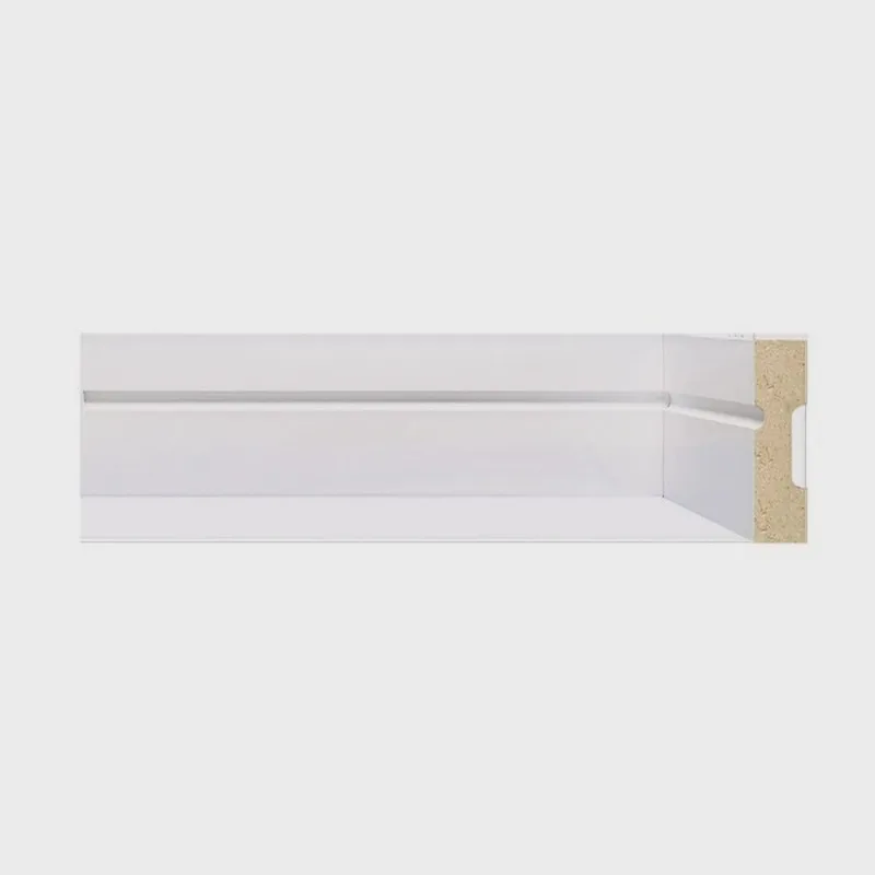 Kit com 40 Barras Rodapé de Mdf 5cm X 15mm X 2,40m com Friso Moldufama 503 96m
