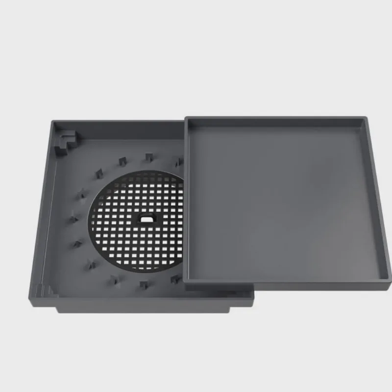 Kit 10 Ralo Oculto Quadrado 10x10cm Astra Preto