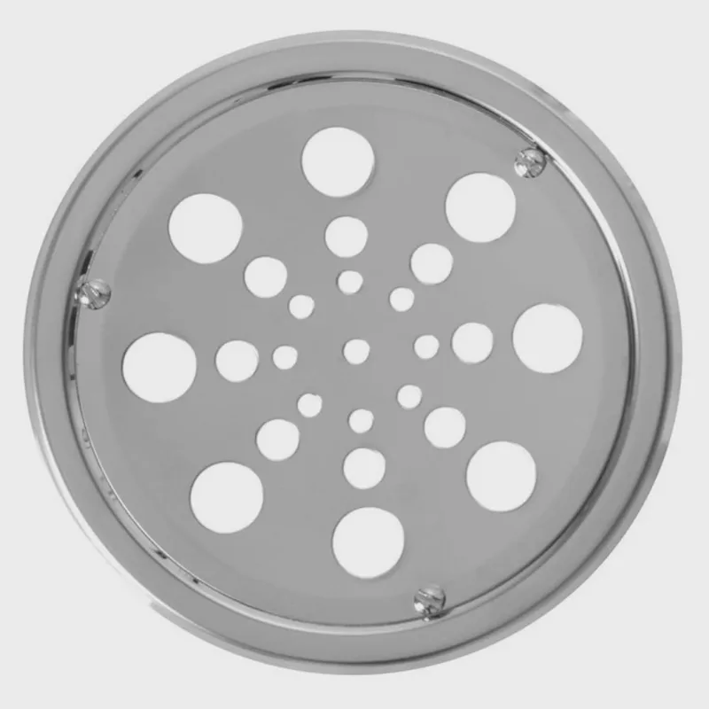 Kit 7 Grelha Redonda em Aço Inox com Caixilho 15cm Astra Cromado