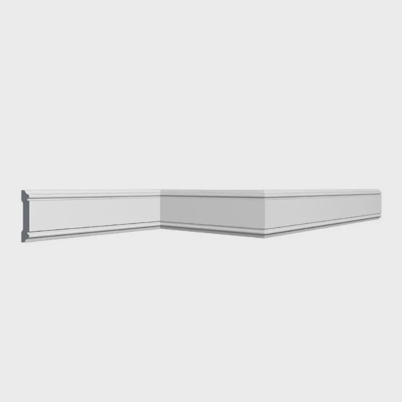 Kit com 3 Barras Roda Meio Cw12 Perfil de Poliestireno Linha Homestar 6m Branco