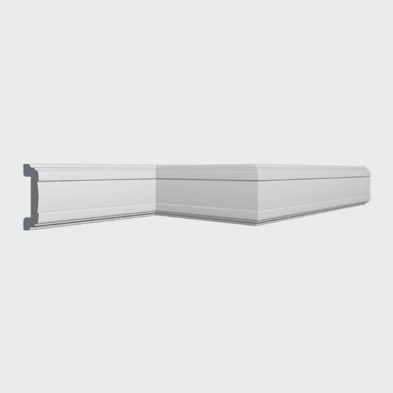 Kit com 3 Barras Roda Meio Cw13 Perfil de Poliestireno Linha Homestar 6m Branco