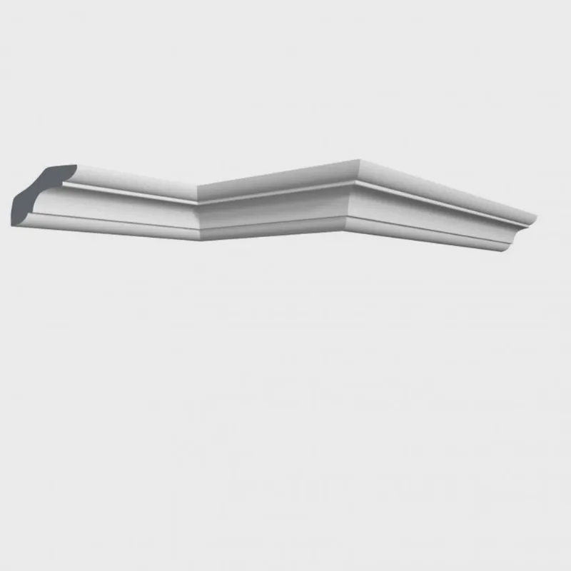 Kit com 3 Barras Roda Teto Perfil de Poliestireno C70 Homestar 6m Branco