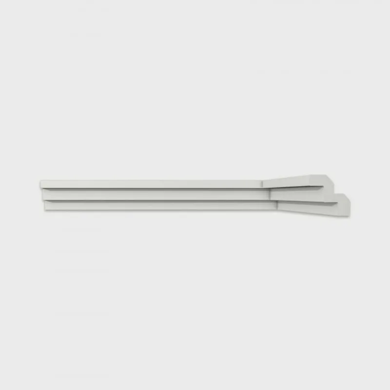 Kit com 3 Barras Roda Teto Perfil de Poliestireno T70 Homestar 6m Branco