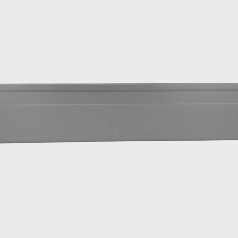 Kit com 5 Barras Rodapé de pvc 7cm x 15mm x 2,40m Master Bariri 12m Cinza