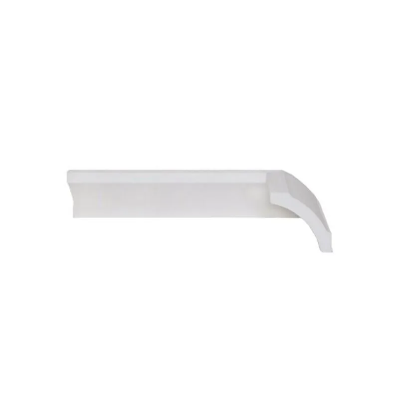 Kit Com 3 Barras Rodateto De Poliestireno 5cm X 50mm Liso 6m Branco