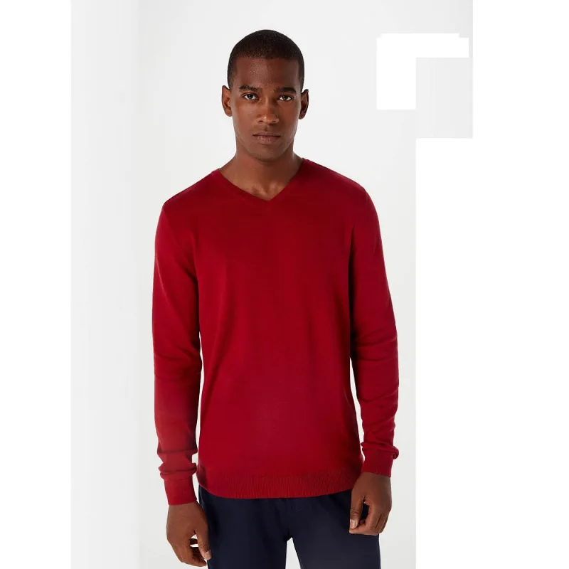 Suéter Básico Hering Masc Tricô Gola V Vermelho K0WERWQSI GG / Vermelho
