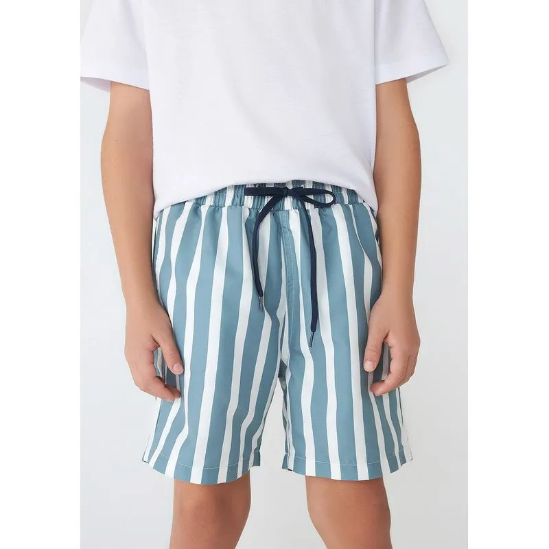 Shorts Infantil Menino Estampado Tal Pai Tal Filho - Azul 016