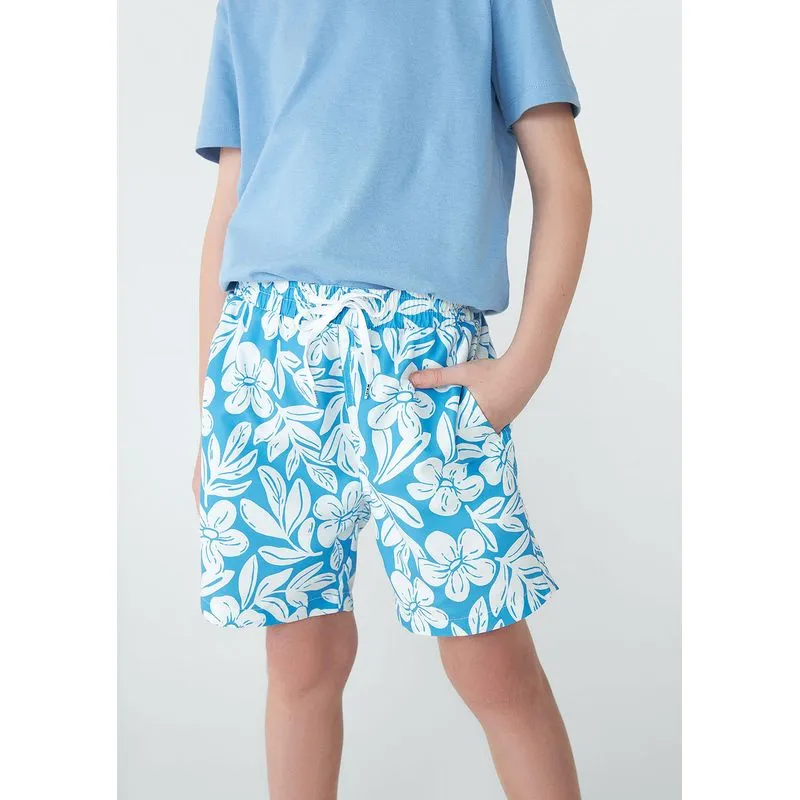 Shorts Infantil Menino Estampado Tal Pai Tal Filho - Azul 016