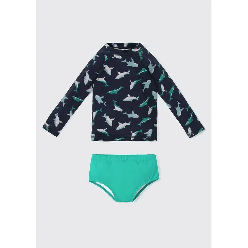 Conjunto Praia Infantil Menino Com Sunga Slip Toddler - Verde 004