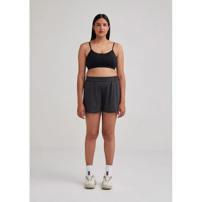 Shorts Esportivo Feminino Em Poliéster - Preto P