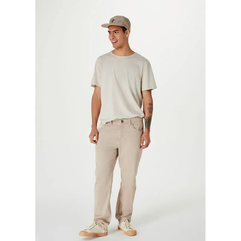 Calça Masculina Slim Em Sarja - Bege 038