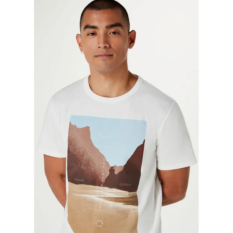 Camiseta Masculina Estampada Manga Curta - Branco XG