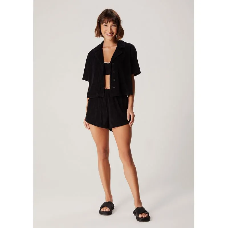 Pijama Feminino Curto Em Plush - Preto M